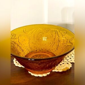 Indiana Glass Tiara Sandwich Amber Individual Salad  Bowl 5 1/2" Dia set of 8